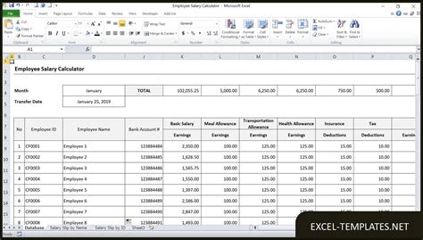 Salary Scale Template Excel Download