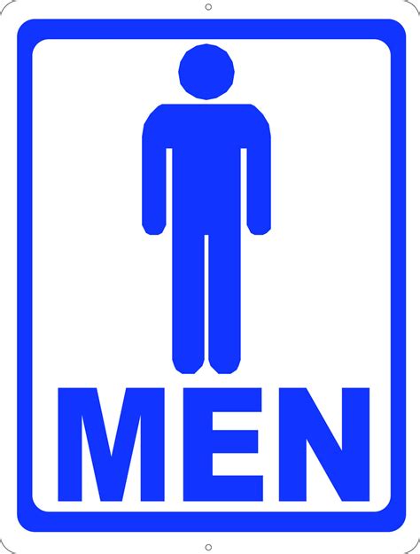 Mens Restroom Sign Printable Printable Blank World