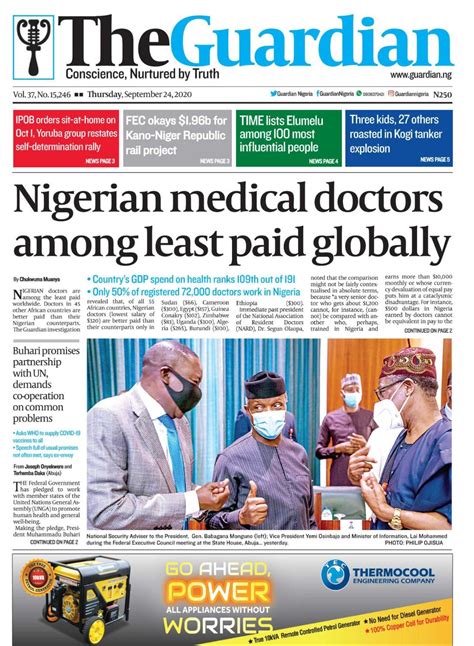 Front Page Headlines From 5 Top Newspapers In Nigeria Today, 24th ...