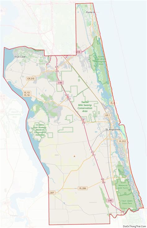 Map Of St Johns County Florida