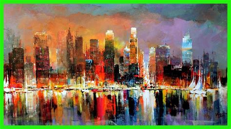 Rainbow City Learn To Draw Cityscape Igor Sakharov Oil Painting