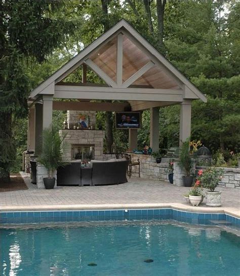 Lovely Outdoor Kitchen And Pool Design Ideas Hoomcode Outdoor