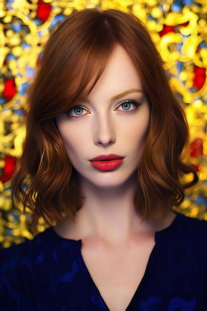 Premium Ai Image Portrait Of A Beautiful Young Woman With Red Hair