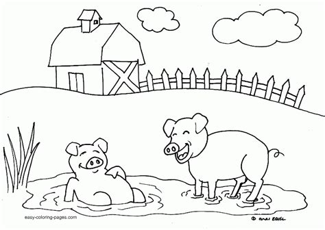 Farm Coloring Pages For Preschool Coloring Home