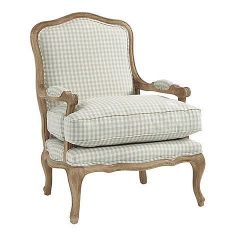 Louisa Bergere Chair In Small Check Spa And Randers Mineral Stocked