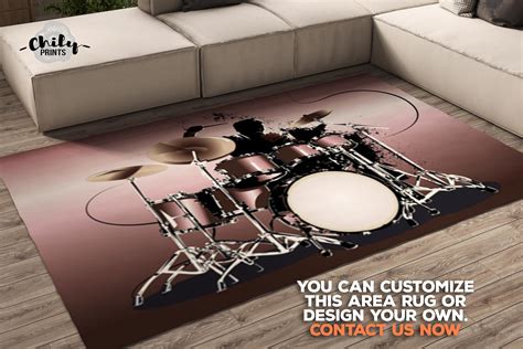 Drums Area Rugs Drummer Home Decor T Carpet Music Room Etsy