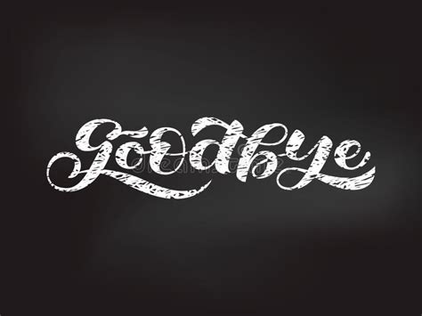 Goodbye Lettering Word For Clothes Banner Vector Illustration Stock