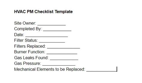 Hvac Pm Checklist Template Free Download Housecall Pro