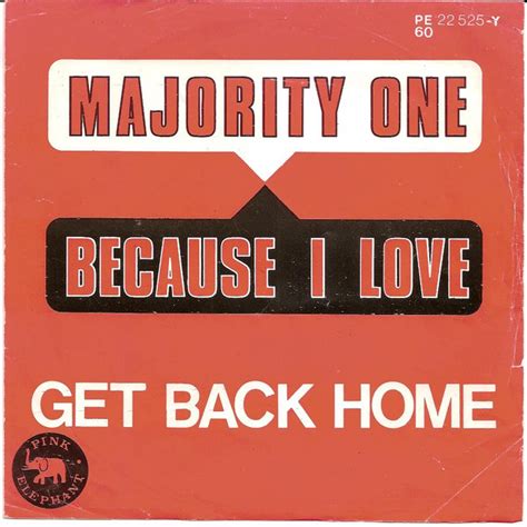 Majority One Because I Love Get Back Home 1970 Vinyl Discogs