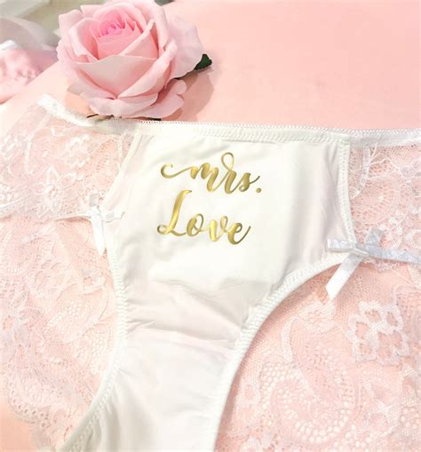 Personalized Lingerie Bride Panties Bridal Shower T Mrs Etsy Österreich