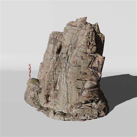 3d Model Cliffs Off The Coast Vr Ar Low Poly Cgtrader