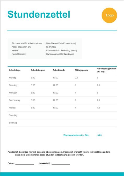 Auch im projektmanagement oder bei minijobs müssen die einzelnen auftragnehmer die. Arbeitsstunden Stundenzettel Vorlage 2021 ...