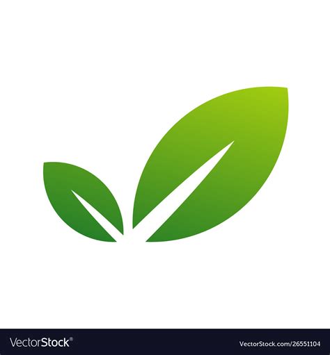 Green Leaf Logo Design Template Modern Leaf Logo Vector Image