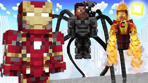 Minecraft Superhero Battle With Fisks Superheroes Mod Insane Youtube
