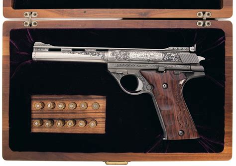 Ben Shostle Engraved Auto Mag Model 180 Semi Automatic Pistol In 44 Amp