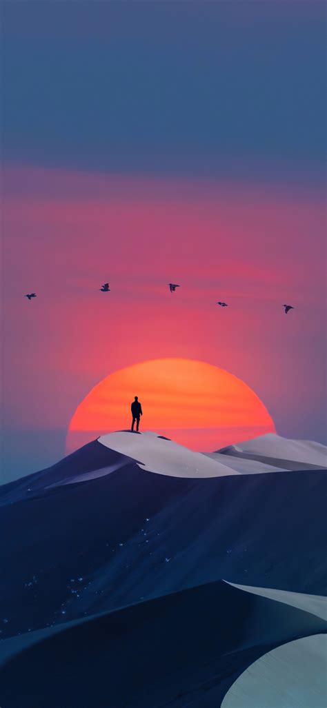 1080x2340 Dune Cool Artistic Sunset 4k 1080x2340 Resolution Wallpaper