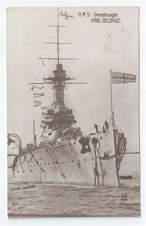 Royal Navy King George V Kgv Class 1911 Battleship Postcards