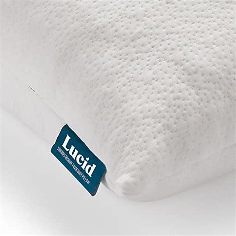 lucid body pillow shredded memory foam pillow 20 x 54 inches body pillow for adults body