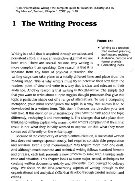 The Writing Process Pdf