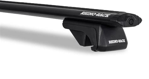 Rhino Rack 2 X Vortex 165cm Black Bars With Sx100 Raised Side Rail