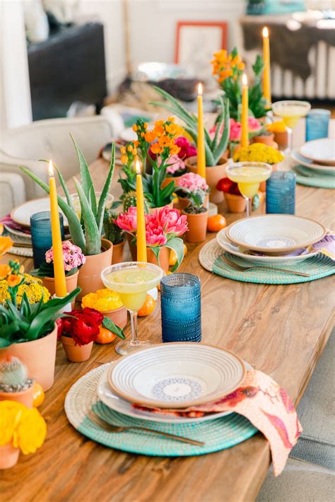 Bright Cheerful Colorful Cinco De Mayo Inspired Tablescape Dinner Table