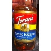 Torani Classic Hazelnut Syrup Calories Nutrition Analysis More