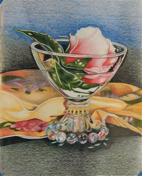Glass And Flower Colored Pencil Project Kit