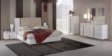 Made In Italy Leather Elite Modern Bedroom Sets With Extra