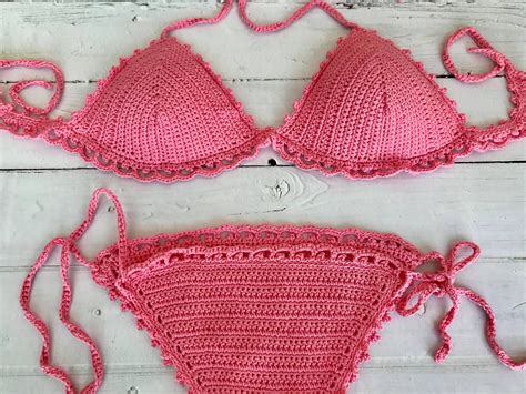 Crochet Bikini Set Triangle Crochet Bikini Set Crochet Etsy