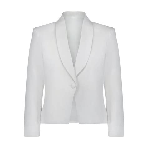 Neil Allyn Comfort Poly Womens White 1 Button Eton Jacket