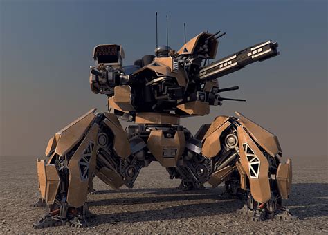 Madre Sci Fi Tank Monster Trucks Mekka Arte Robot Future Weapons