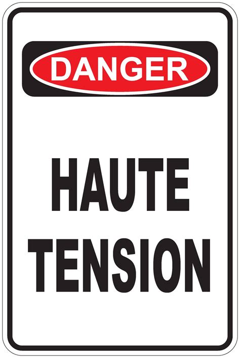 Panneaux NORME OSHA Danger Haute Tension Signel Services