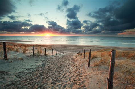 Sand Path To Sea Beach At Sunset Stock Photo Download Image Now Istock