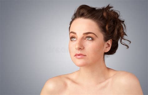 Close Up Portrait Of Beautiful Young Naked Girl Stock Image Image Of Beauty Hair 33153809