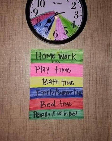 Teach Your Kids Time Management By Coloring In Portions Of The Clock To