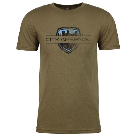 City Arsenal T Shirt Od Green Distressed Logo Ca Ts Ml Od City