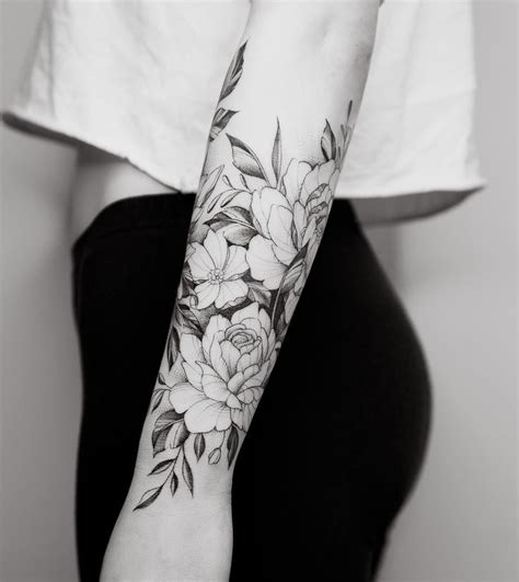 Tritoan Ly Floral Half Sleeve Tattoo Floral Tattoo