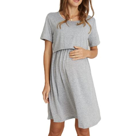 Maandbaby Casual Maternity Dresses Women Polka Dot Pregnancy Dress