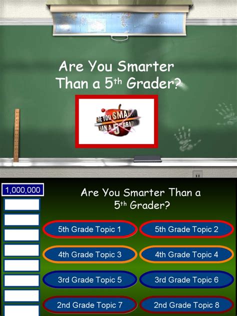 Are You Smarter Than A 5th Grader Powerpoint Template Get What You