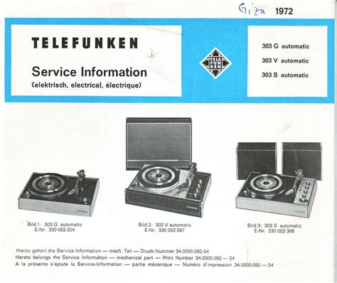 Telefunken 303 G Automatic Radiomuseum Bocketde