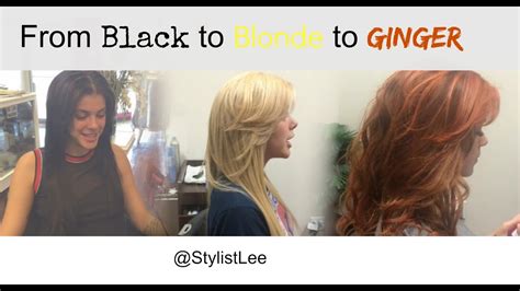 Next, she coloured over this. From Black to Blonde to Ginger | Fall Hair Color Los ...