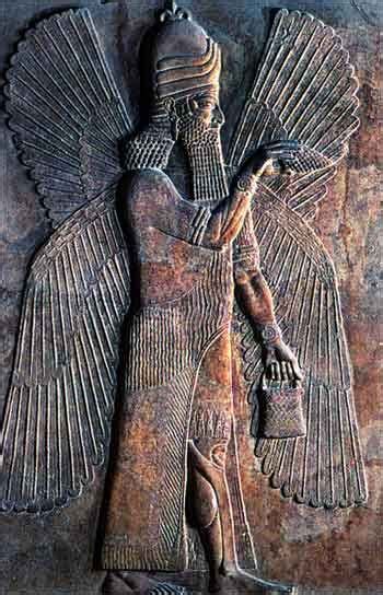 Four Winged Deity From Assyria Palace Of Sargon Ii Ancient
