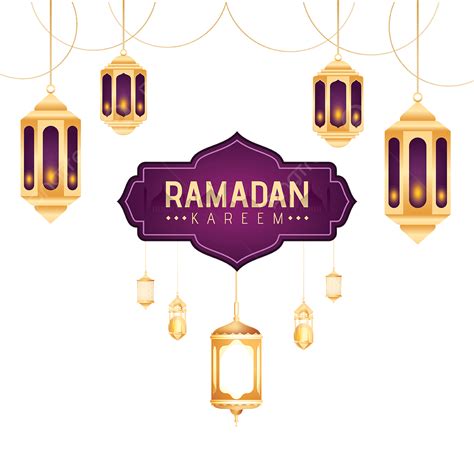 Islamic Vactor Ramadan Kareem With Transparency Background Goldren