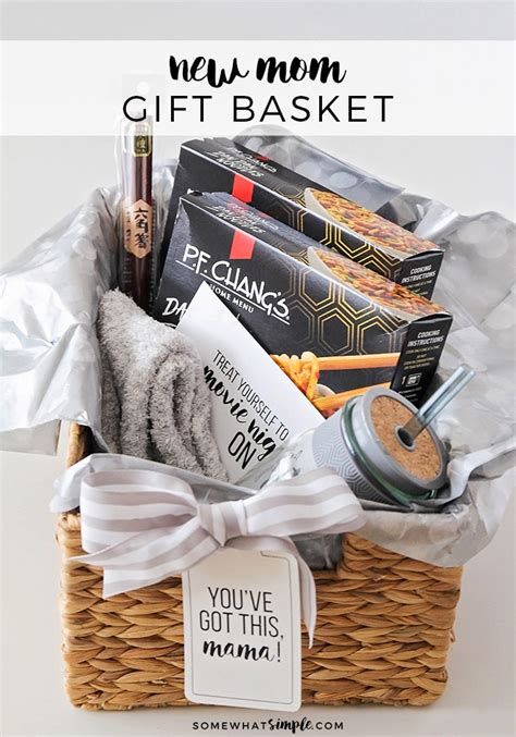 New Mom Gift Basket   Free Printables from Somewhat Simple