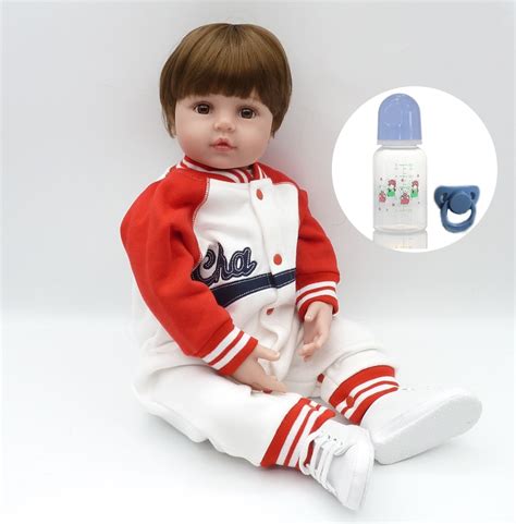 22 Boy Doll Reborn Soft Cloth Body Silicone Reborn Babies For Children