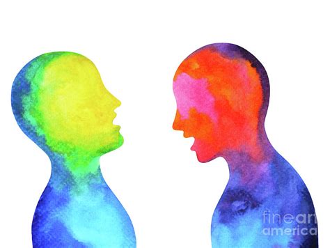 Human Speaking Listening Power Of Mastermind Together Painting By