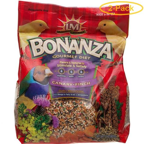 LM Animal Farms Bonanza Canary & Finch Gourmet Diet 2 lbs - Pack of 2