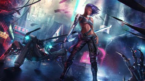 Cyberpunk Girl 3840x2160 Ultra Hd Computer Desktop Wallpaper Imgpile