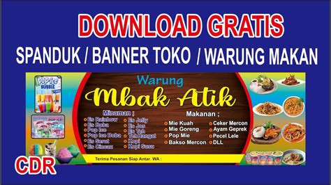 Download Spanduk Banner Warung Makan Terbaru Gratis Cdr Youtube