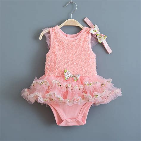 Summer Newborn Baby Girls Dress Lace Flowers Sleeveless Dresses For